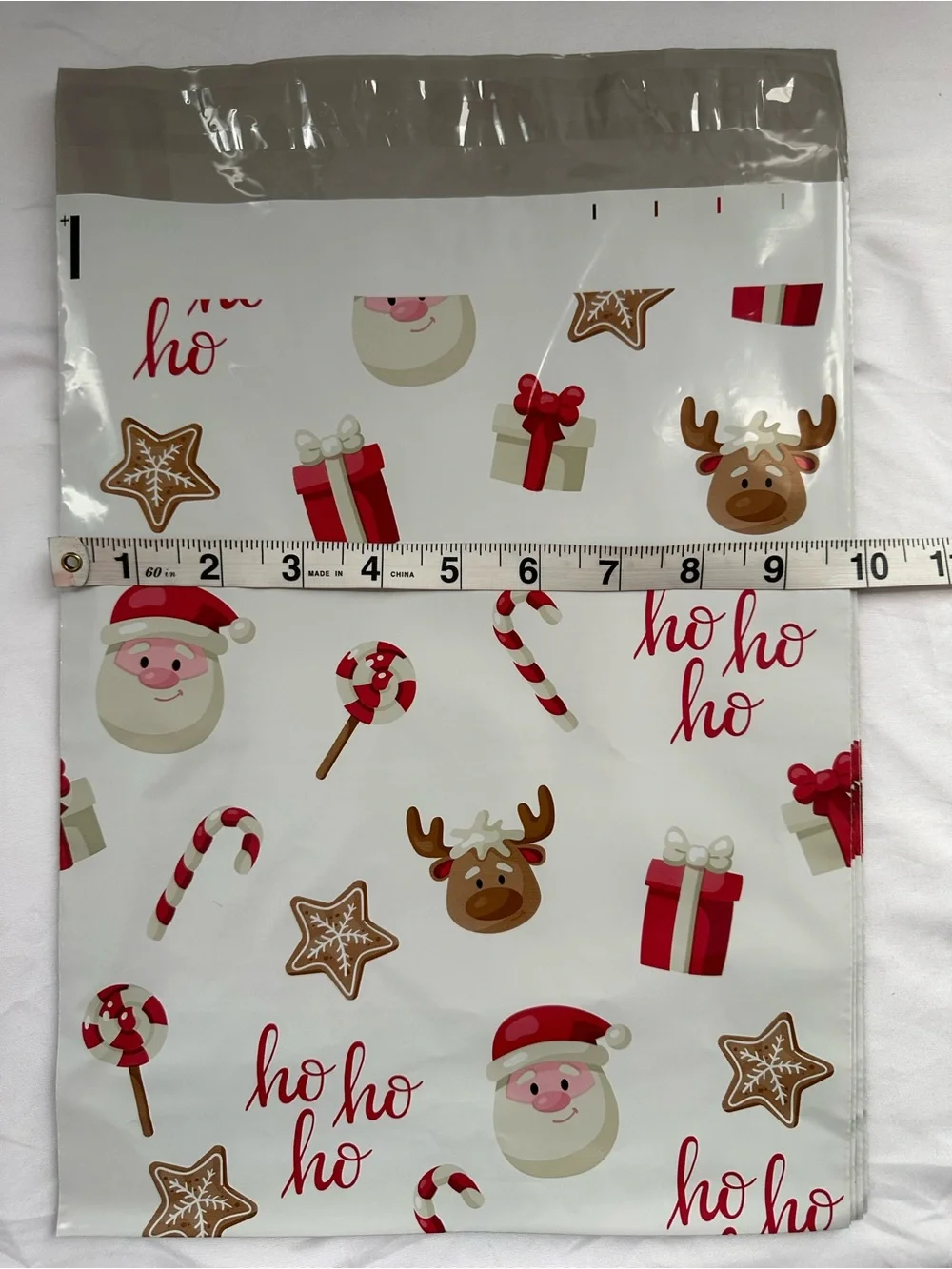 Santa Ho Ho Ho Holiday Poly Mailers 10x13 Christmas Shipping Envelopes 25 Count